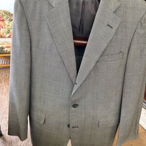 Vintage Men's Gray Glen Plaid Sport Coat Blazer 22”W X 30”L